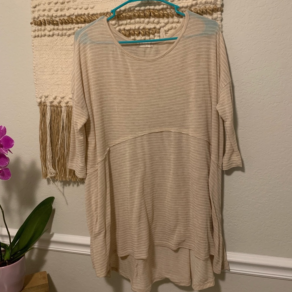 Altar’d State- Neutral Striped Tunic Medium